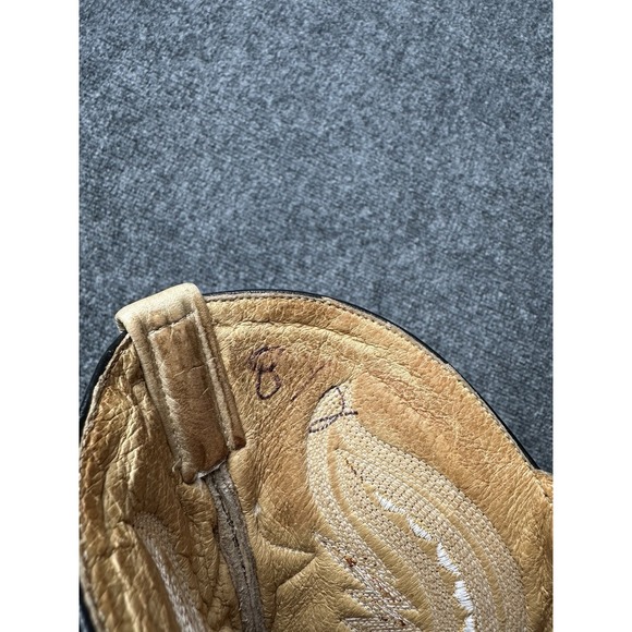 Mens Tony Lama Alligator‎ Belly Cowboy Boots Tan Leather 1980s, Size 8.5D main image 9